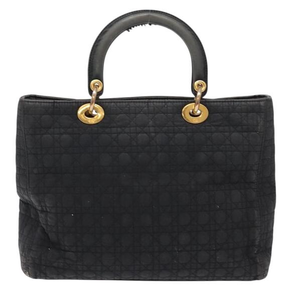 DIOR Canage Hand Bag Canvas Black Gold - Picture 3 of 13